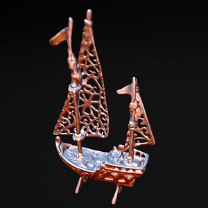 3d galleon knick-knack