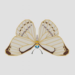 3D model White morpho butterfly