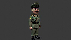 3D model World War II Soldier