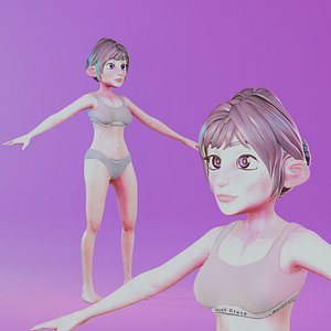 Stylized Cartoon Old Woman model
