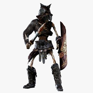 SKELETON GLADIATOR MURMILLO 3D model