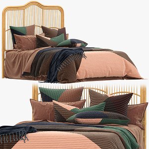 Adairs Nori Quilted Multi Quilt Cover 3D model