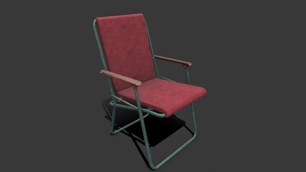 3D model Old Chair Low-poly PBR