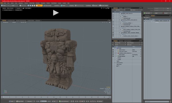 modelo 3d Estatua antigua azteca Coatlicue - TurboSquid 2235599
