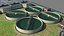 3D wastewater circular clarifiers water model
