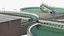 3D wastewater circular clarifiers water model