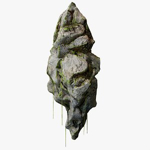 floating rock lianas 3D