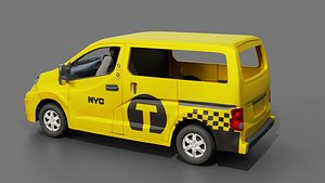 3D Nissan NV 200 New York Taxi model