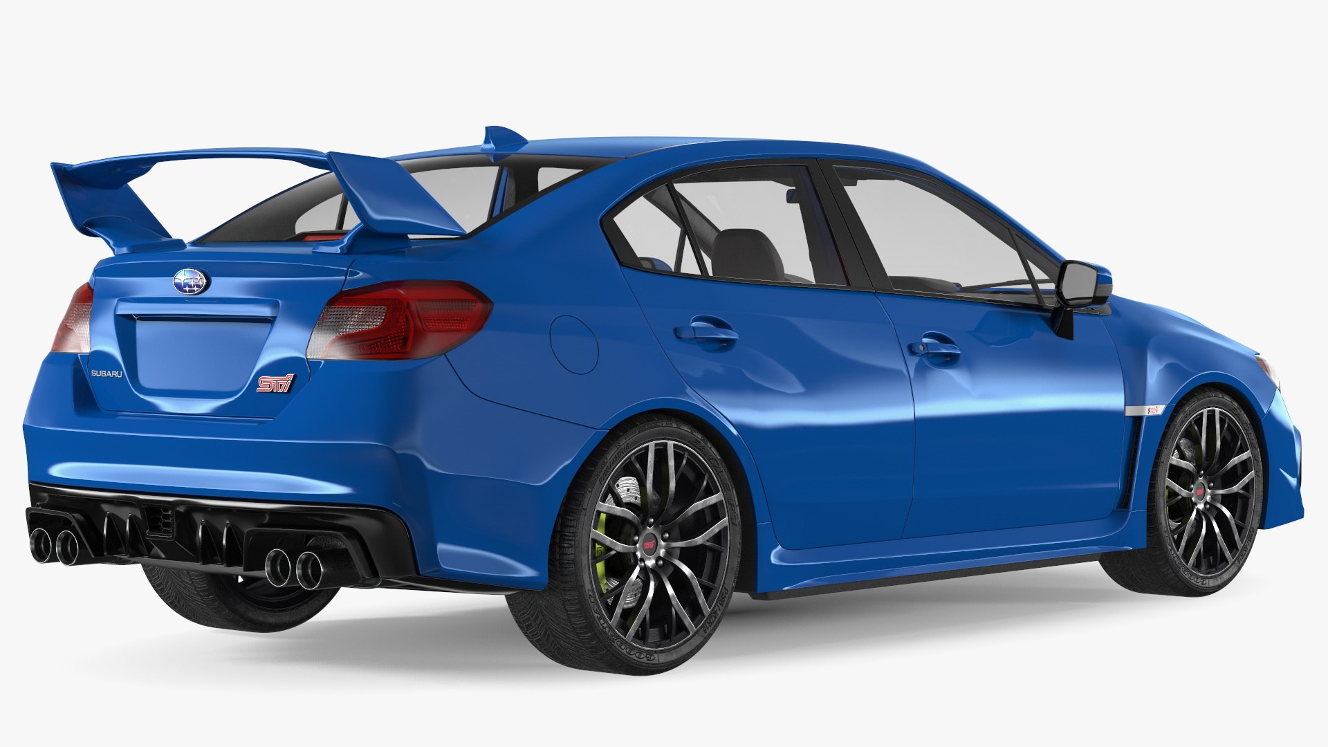 3D model Subaru WRX 2021 Sedan Blue Rigged - TurboSquid 2018654