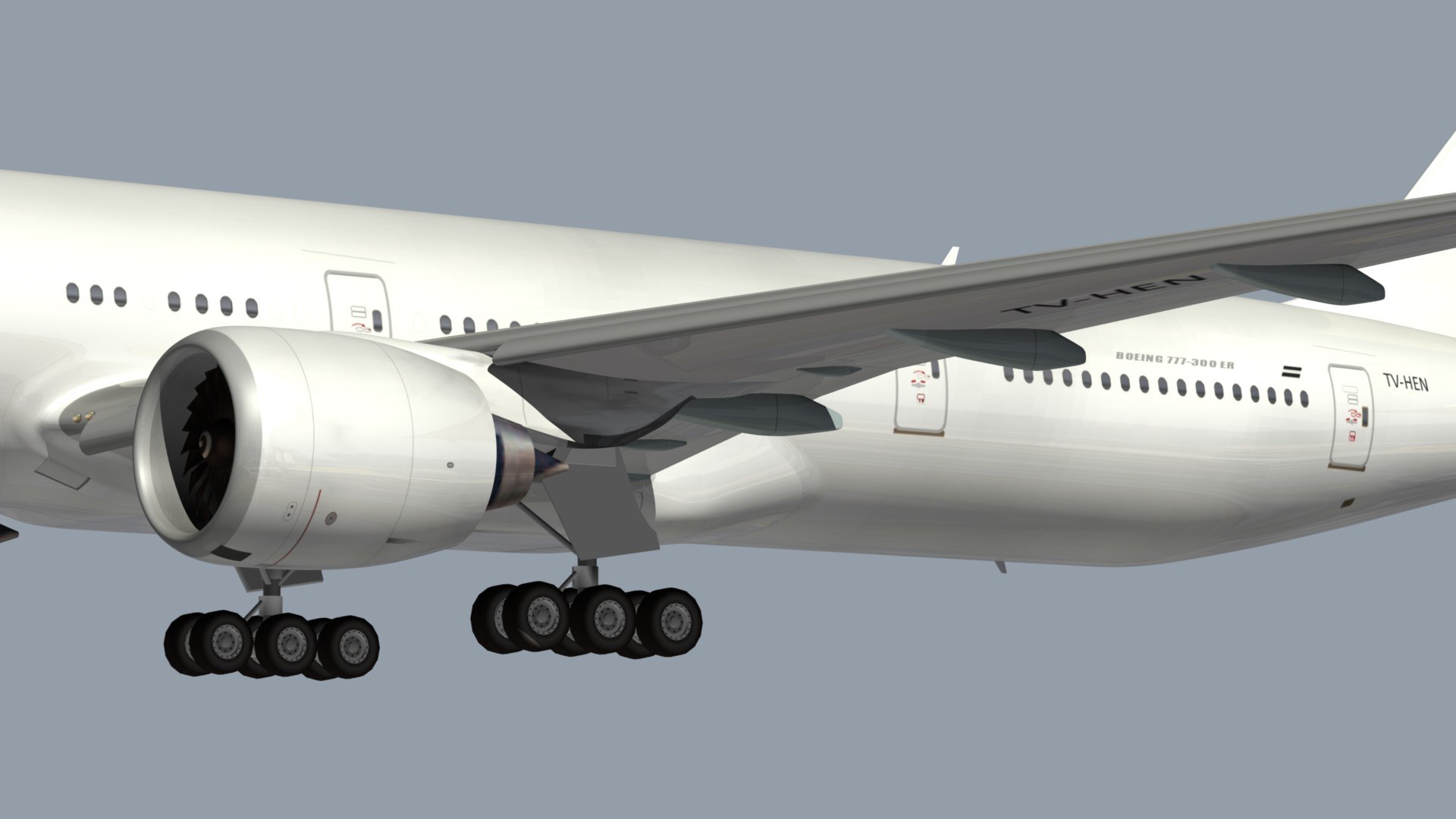 3D Boeing 777 White Livery - TurboSquid 1264548