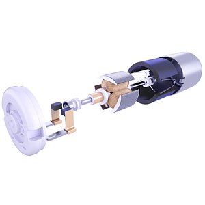 3D model Electric Motor Exploded View 127