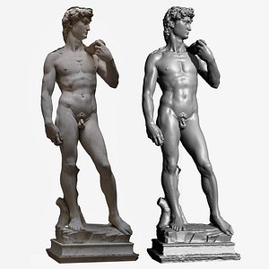 David by Michelangelo Florence RAW 3D scan 16k Texture model