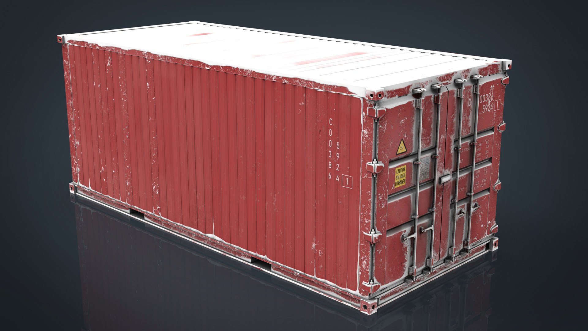 3D container red - TurboSquid 1353015