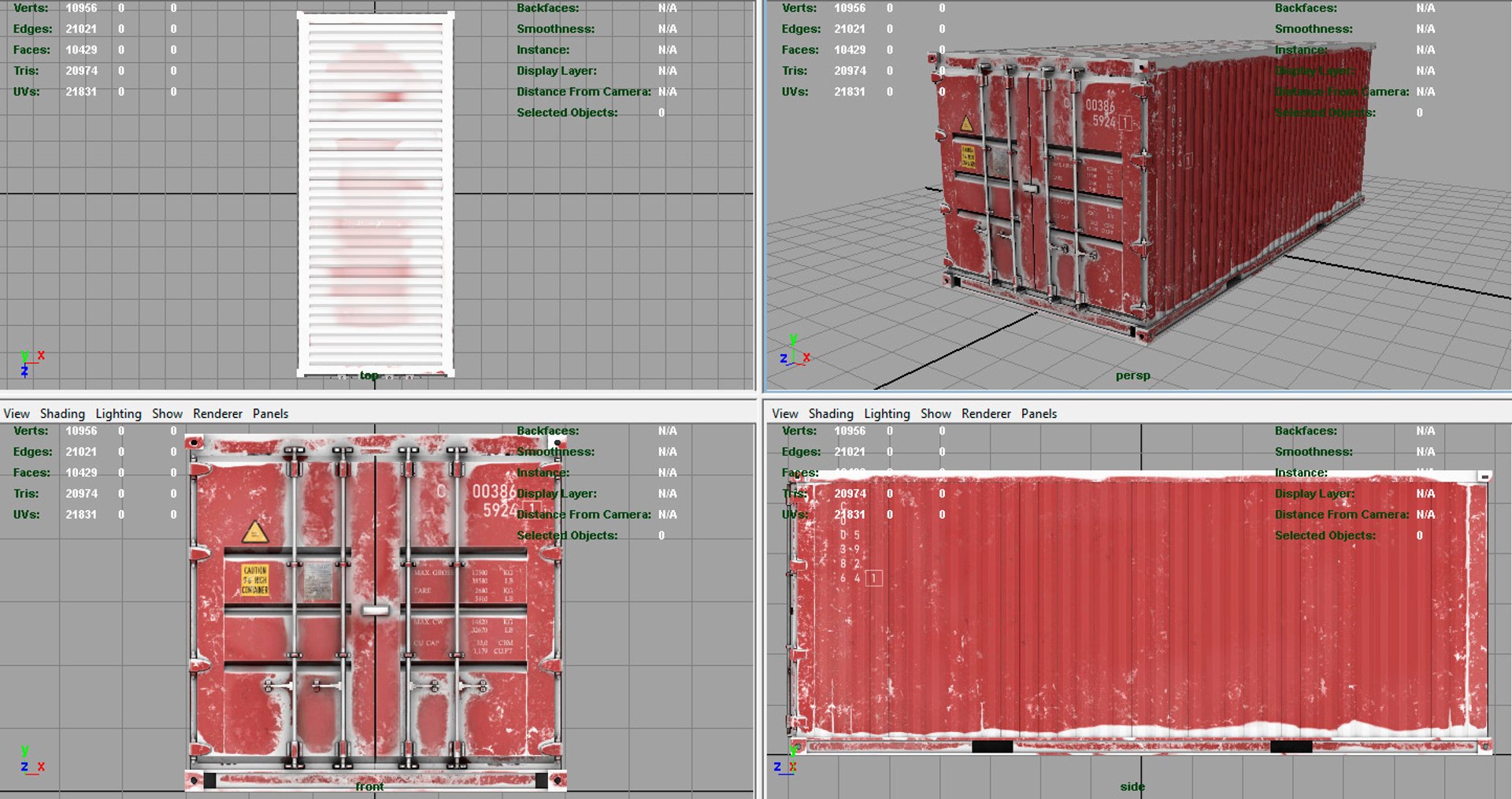 3D container red - TurboSquid 1353015