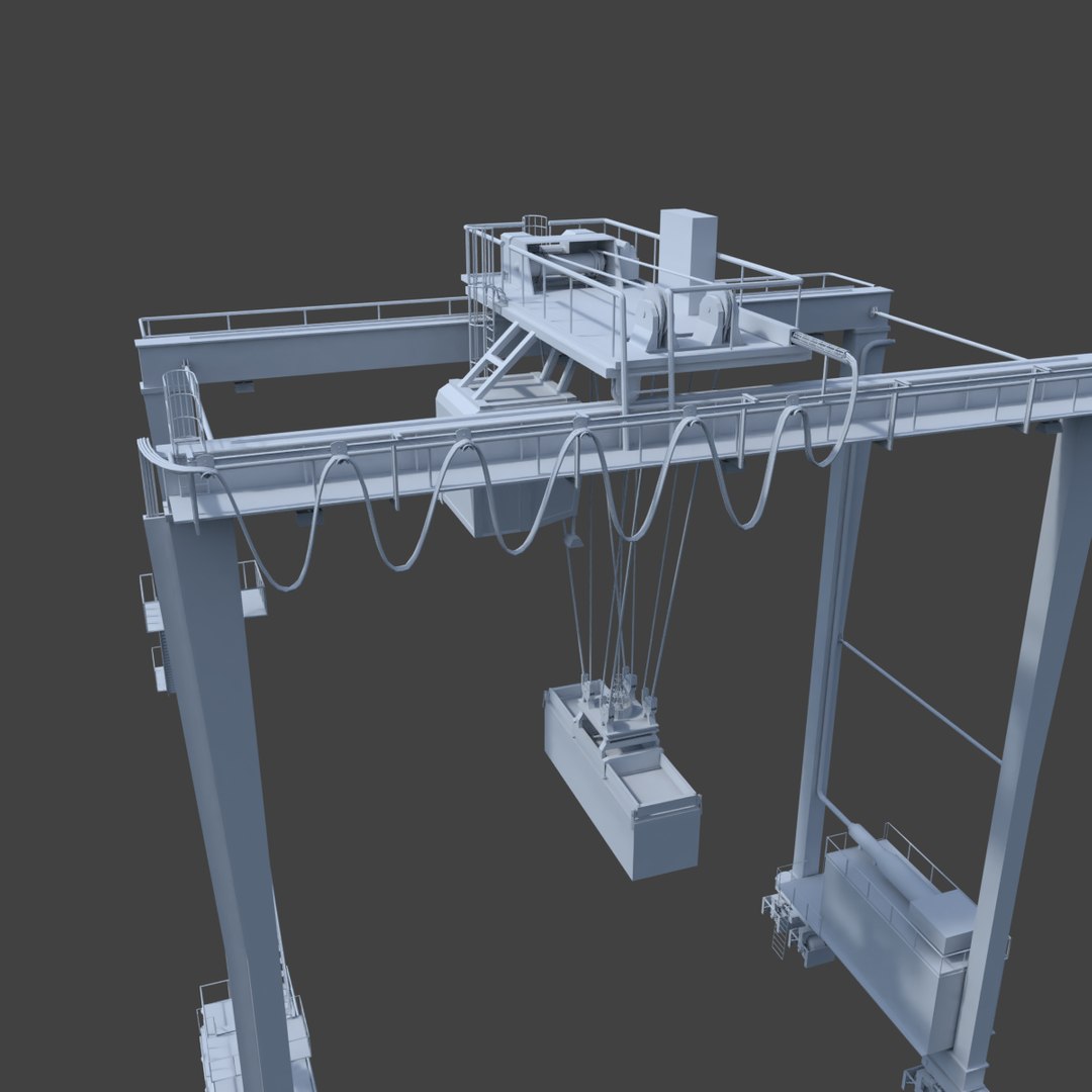 3D Rtg Crane Model - TurboSquid 1217291