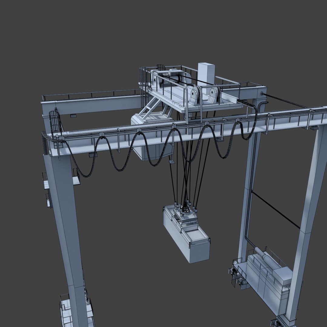 3D Rtg Crane Model - TurboSquid 1217291