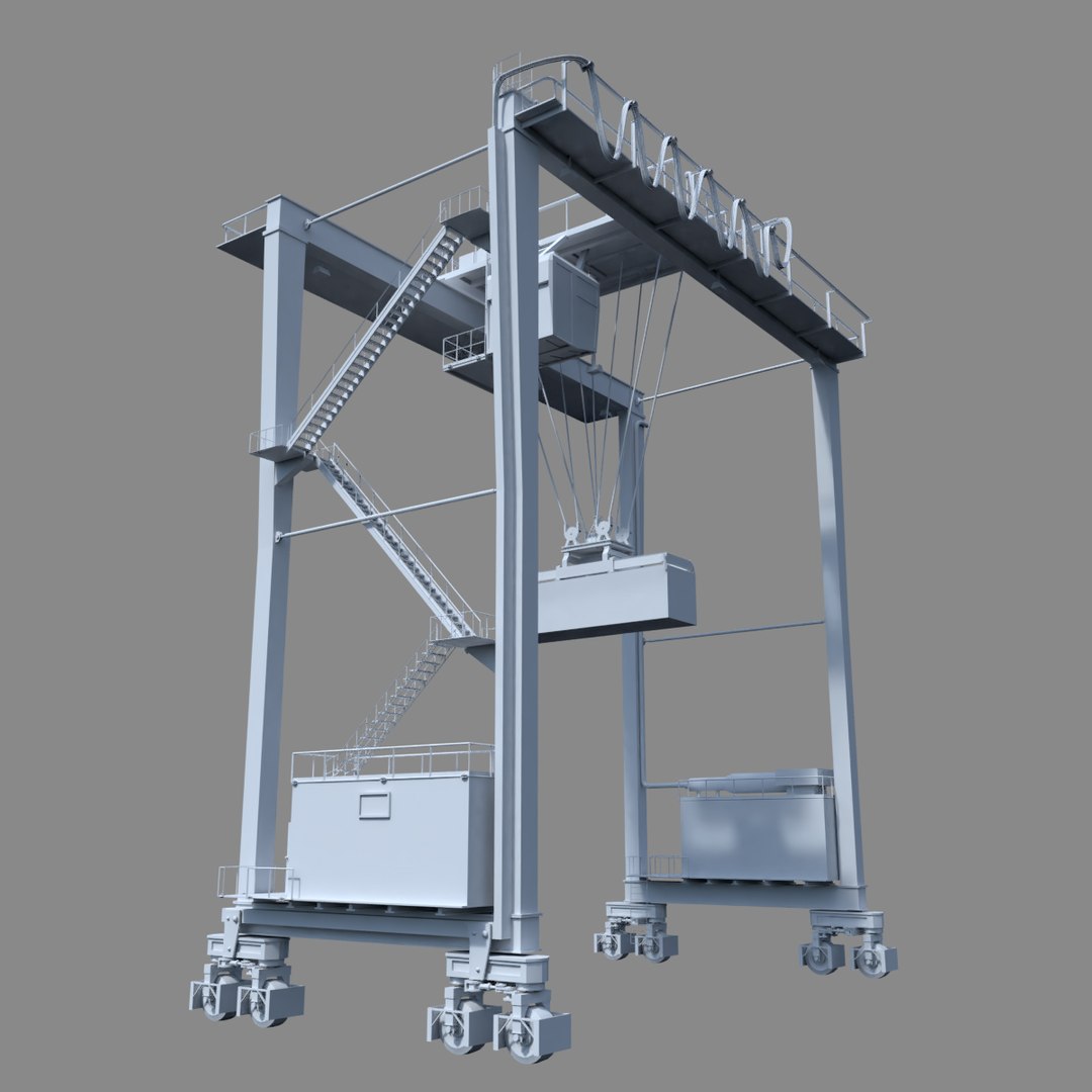 3D Rtg Crane Model - TurboSquid 1217291