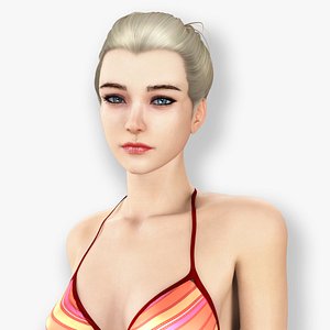 3d realistic female girl body