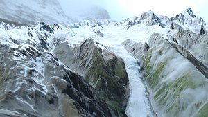 mountain landscape southern alps 3D model