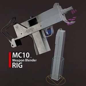 3D MC10 SMG Blender Rig model