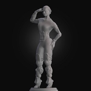 Armored Leg Girl Print-Ready