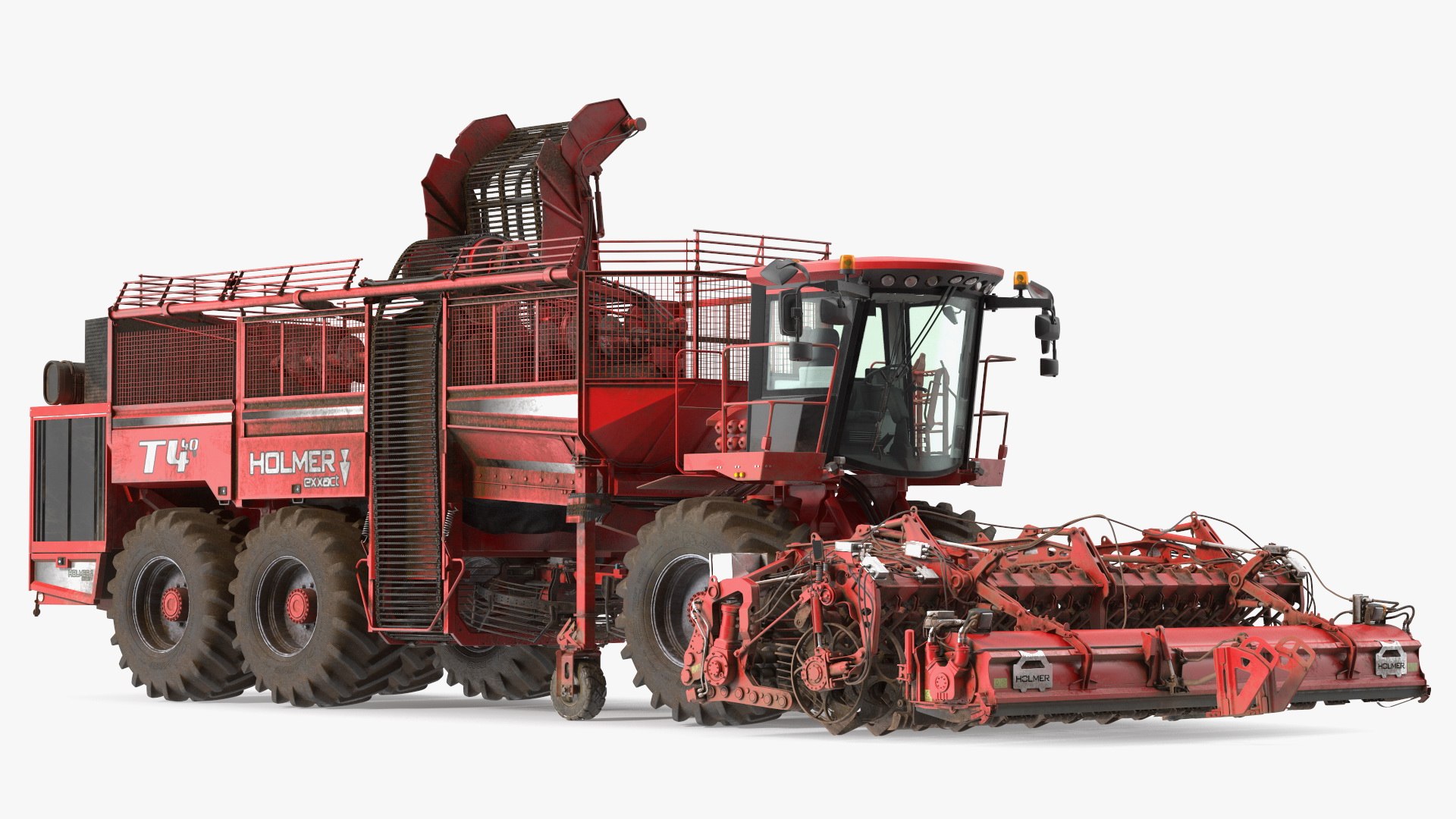 HOLMER Terra Dos T4-30 Self-Propelled Beet Harvester Dirty 3D model preview