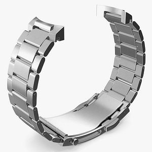 Metal Link Watch Strap Silver