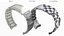 Uhrenarmband mit Metallgliedern, Silber