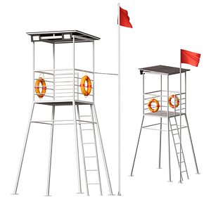 Lifeguard Observation Beach Tower Lifeguard Tower 3D