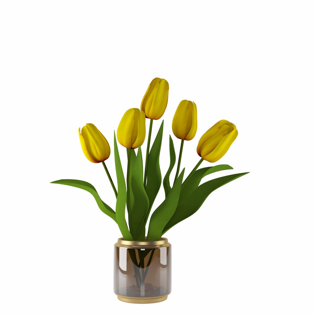 Yellow tulips in a glass vase 3D model https://p.turbosquid.com/ts-thumb/TY/5pk9oK/Gy/yellowtulips51200x1200/png/1715617600/1920x1080/fit_q87/44576879f61eac30c5cb1e760c269b4d8b589d7b/yellowtulips51200x1200.jpg