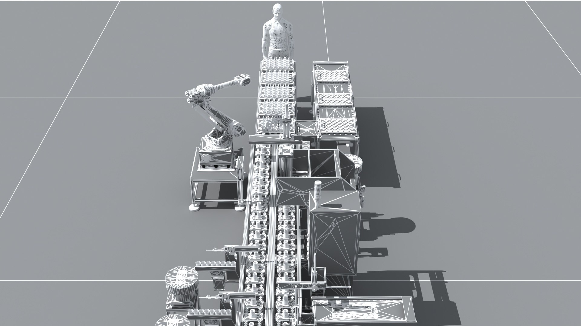 3D Industrial Equipment 21 - Universal Joint Production Line Model ...