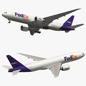 Boeing 777F Fedex 3D model