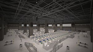 Hall center for quarantine and vaccination for Corona Covid 19