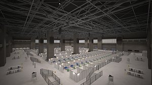 Hall center for quarantine and vaccination for Corona Covid 19