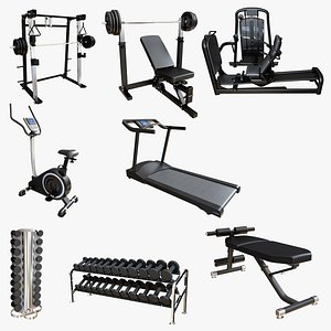 Premium 3D Gym Equipment Asset Pack - High-Poly Realistic Fitness Bundle
