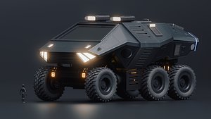 Giant Sci fi vehicle Concept 3D with PBR Texture 3D