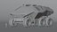 Riesiges Sci-Fi-Fahrzeugkonzept 3D mit PBR-Textur