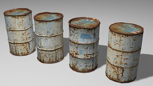 3d model metal barrel