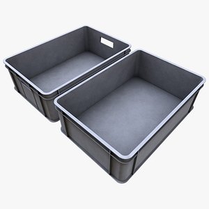 Gray Plastic Storage Industrial Container