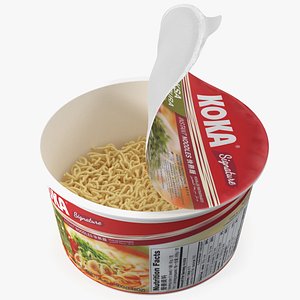 KOKA Signature Laksa Singapura Noodles Open Bowl 3D model