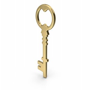3D Key Icon Bronz