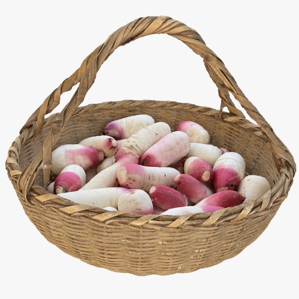 A basket of radish 3d scan 3D model