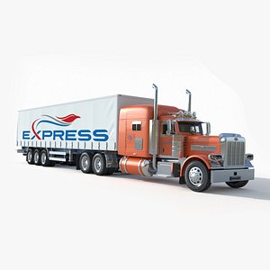 3D Peterbilt 389 Tractor Truck model