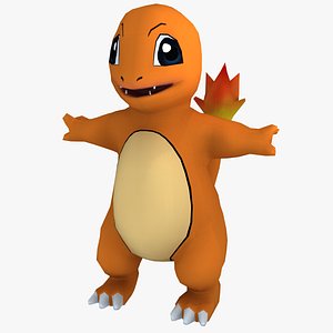 Low Poly Charmander Pokemon