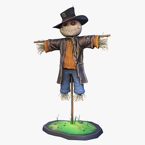 3D model stylized scarecrow