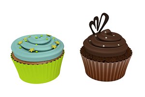3d model cupcakes