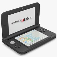 Nintendo 3DS XL Black 3D Model