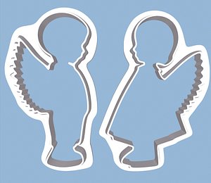 cookie-cutter cookie set 3D model