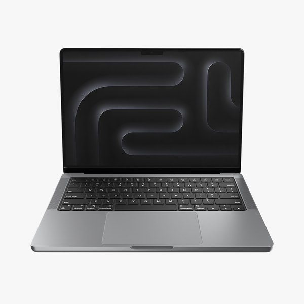 Apple MacBook Pro M3 14-inch Space Gray 3D model