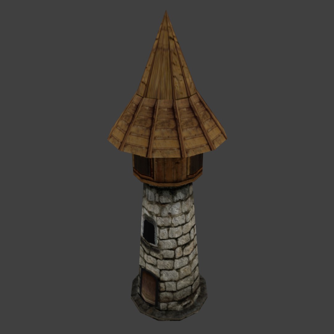 medieval watch tower 3d model